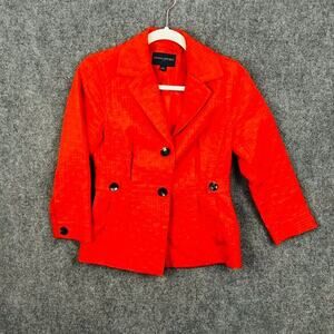 Banana Republic Blazer Jacket Size 2 Womens Orange Long Sleeve Button Up